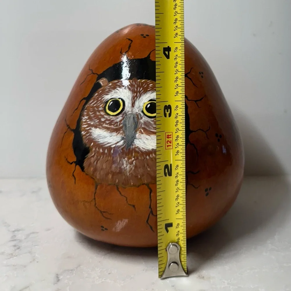 Rustic Brown Owl Bird Toy